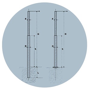 Силовая опора освещения ОКС 1-5,0-1,5