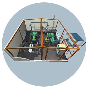 Насосная станция поддержания пластового давления на базе трехплунжерных кривошипных насосов